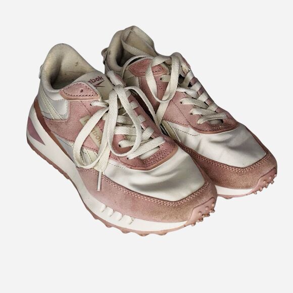 Reebok Comfort Footbed Womens Sz US 7.5 UK 5 Ivory Peach Pink Running Sneakers - Picture 1 of 11